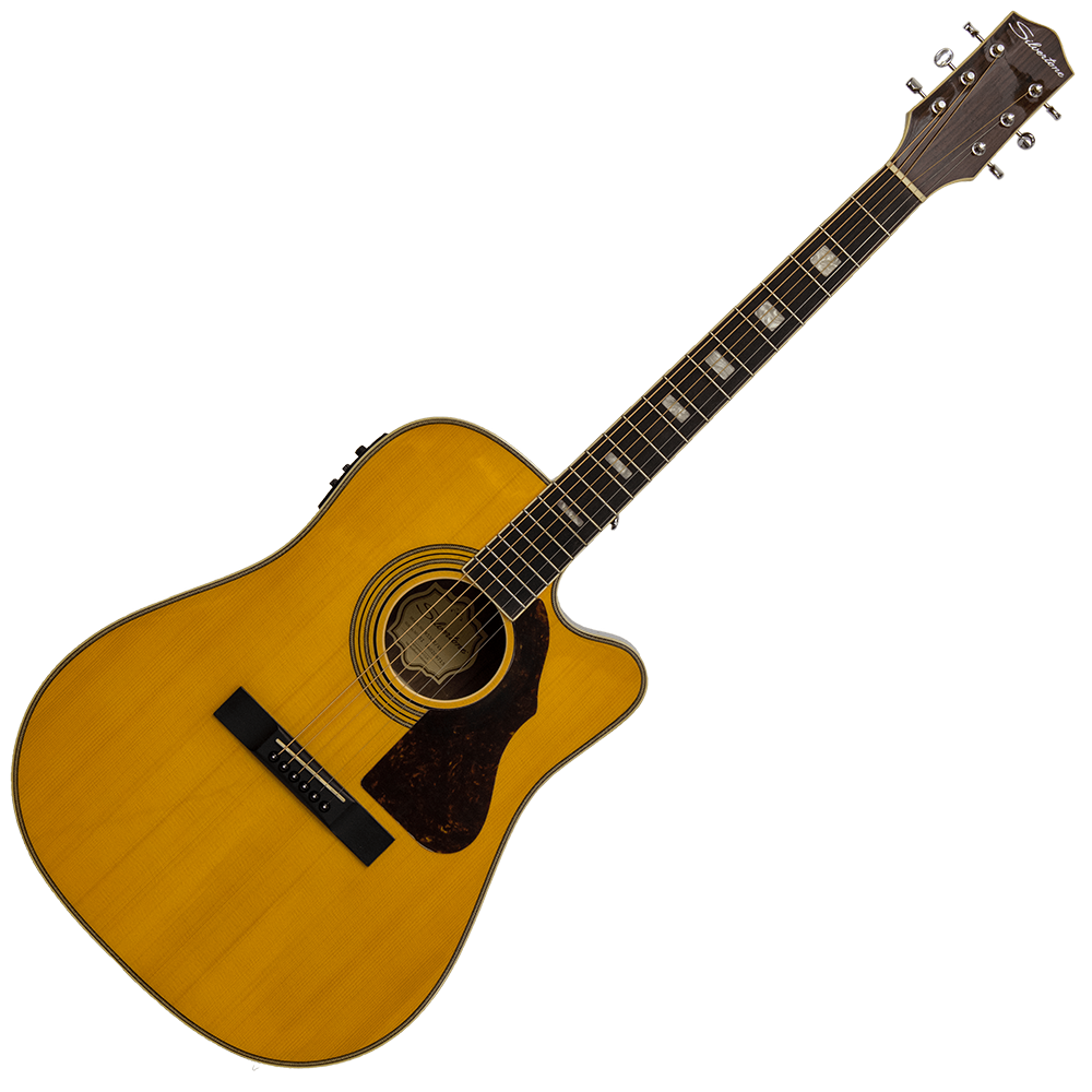 Silvertone acoustic electric guitar deals